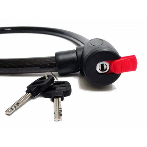 Cable Lock Size: Length 70" x 13/16 (diameter).