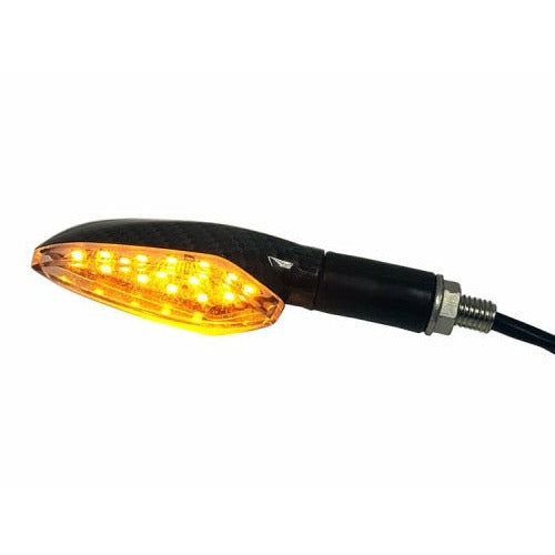 MYK Universal LED Turn Signal with Carbon Fiber Finish (#3924) AMBER LED