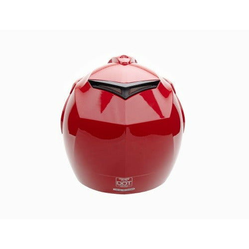 Open Face MMG Helmet. Model Crux. COLOR: SHINY RED *DOT APPROVED*