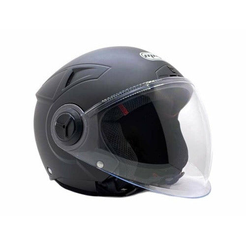 Open Face MMG Helmet. Model Blaze. COLOR; MATTE BLACK *DOT APPROVED*