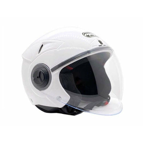 Open Face MMG Helmet. Model Blaze. COLOR;SHINY WHITE *DOT APPROVED*