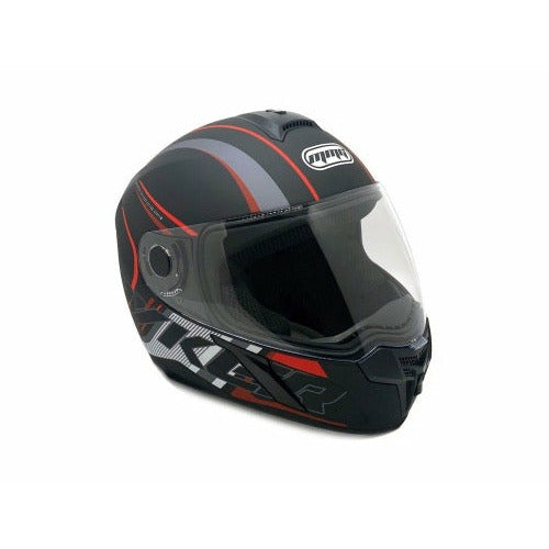 Full Face MMG Helmet. Model Ryker. Color: MATTE BLACK./ RED *DOT APPROVED*