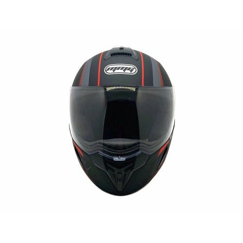 Full Face MMG Helmet. Model Ryker. Color: MATTE BLACK./ RED *DOT APPROVED*