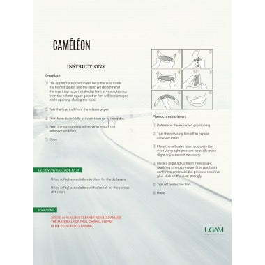 Universal Full-Face Helmet Antifog Photochromic Insert.