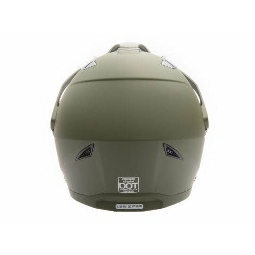 Full Face MMG Helmet. Model Storm. Color: MATTE GREEN. *DOT APPROVED*