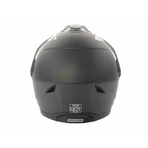 Full Face MMG Helmet. Model Storm. Color: MATTE BLACK *DOT APPROVED*