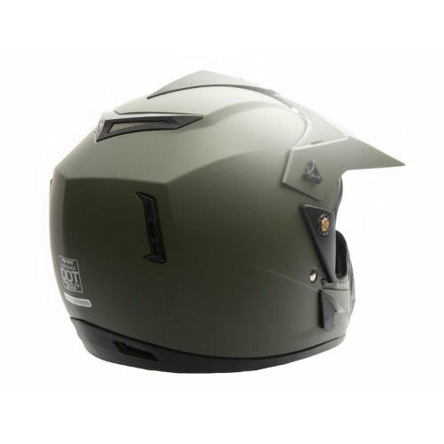 Full Face MMG Helmet. Model Storm. Color: MATTE GREEN *DOT APPROVED*