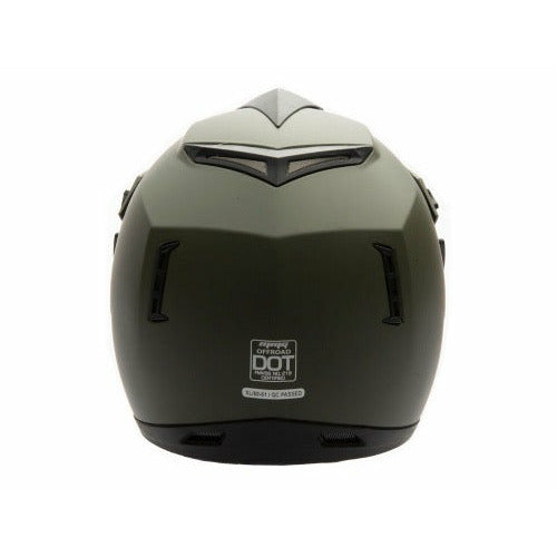 Full Face MMG Helmet. Model Storm. Color: MATTE GREEN *DOT APPROVED*