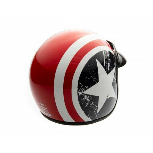 Open Face MMG Helmet. Model Jet. Color: USA White. *DOT APPROVED* *FREE GOGGLES INCLUDED*