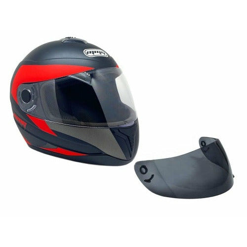 Full Face MMG Helmet. Model Gliss. Color: MATTE BLACK/RED. *DOT APPROVED*