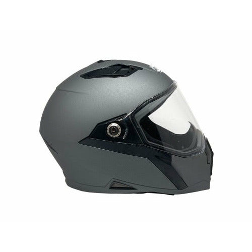 Full Face MMG Helmet. Model Mount. Color: MATTE GREY . *DOT APPROVED* *Free mirror shield included*
