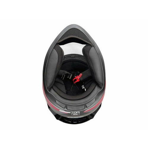 Full Face MMG Helmet. Model Bolt. Color: Matte Black/RED. *DOT APPROVED*