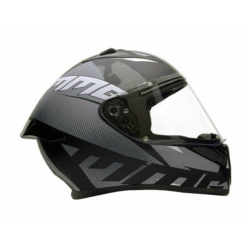 Full Face MMG Helmet. Model Bolt. Color: Matte Black/GREY. *DOT APPROVED*