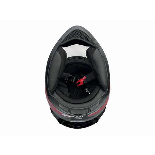 Full Face MMG Helmet. Model Bolt. Color: SHINY Black/RED. *DOT APPROVED*