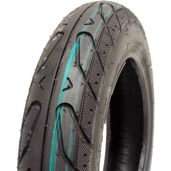 Tire 3.50-10 Tubeless (Black Side Wall). STREET (P124) for scooter