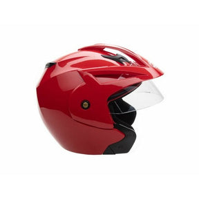 Open Face MMG Helmet. Model Crux. COLOR: SHINY RED *DOT APPROVED*