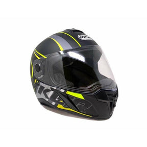 Full Face MMG Helmet. Model Ryker. Color: MATTE  BLACK./ YELLOW *DOT APPROVED*