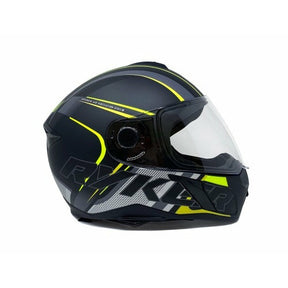 Full Face MMG Helmet. Model Ryker. Color: MATTE  BLACK./ YELLOW *DOT APPROVED*