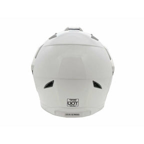 Full Face MMG Helmet. Model Storm. Color: Shiny WHITE. *DOT APPROVED*