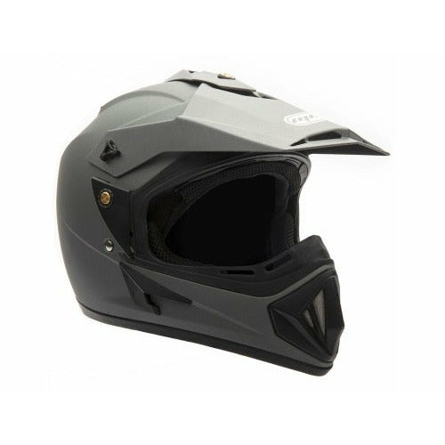 OFF Road MMG Helmet. Model 30. Color: Matte Grey. *DOT APPROVED* *FREE GOGGLES INCLUDED*