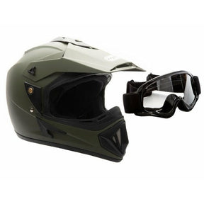 Full Face MMG Helmet. Model Storm. Color: MATTE GREEN *DOT APPROVED*