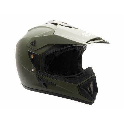 Full Face MMG Helmet. Model Storm. Color: MATTE GREEN *DOT APPROVED*