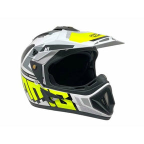 OFF Road MMG Helmet. Model 31. Color: SHINY WHITE GRAPHICS. **DOT APPROVED** *Free goggles included*