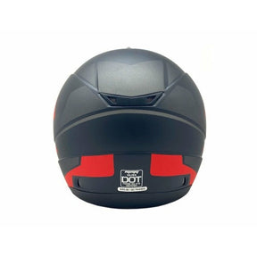 Full Face MMG Helmet. Model Gliss. Color: MATTE BLACK/RED. *DOT APPROVED*