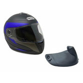 Full Face MMG Helmet. Model Gliss. Color: MATTE BLACK/BLUE. *DOT APPROVED*