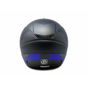 Full Face MMG Helmet. Model Gliss. Color: MATTE BLACK/BLUE. *DOT APPROVED*