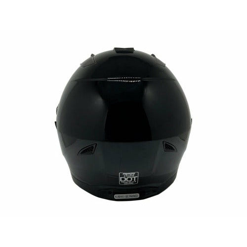 Full Face MMG Helmet. Model Mount. Color:SHINY BLACK . *DOT APPROVED* *Free mirror shield included*