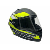 Full Face MMG Helmet. Model Bolt. Color: Matte Black/Neon Yellow. *DOT APPROVED*