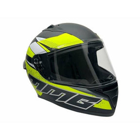 Full Face MMG Helmet. Model Bolt. Color: Matte Black/Neon Yellow. *DOT APPROVED*