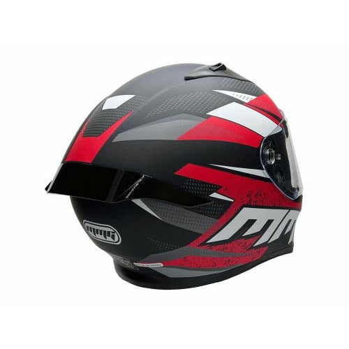 Full Face MMG Helmet. Model Bolt. Color: Matte Black/RED. *DOT APPROVED*