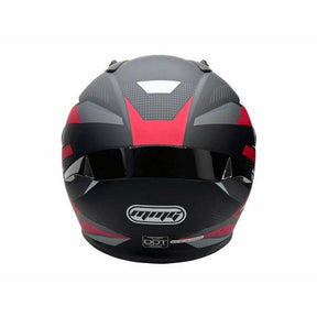 Full Face MMG Helmet. Model Bolt. Color: Matte Black/RED. *DOT APPROVED*