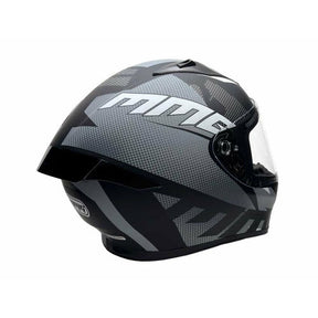 Full Face MMG Helmet. Model Bolt. Color: Matte Black/GREY. *DOT APPROVED*