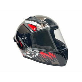 Full Face MMG Helmet. Model Bolt. Color: SHINY Black/RED. *DOT APPROVED*