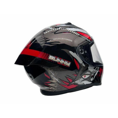 Full Face MMG Helmet. Model Bolt. Color: SHINY Black/RED. *DOT APPROVED*