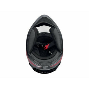 Full Face MMG Helmet. Model Bolt. Color: SHINY Black/RED. *DOT APPROVED*